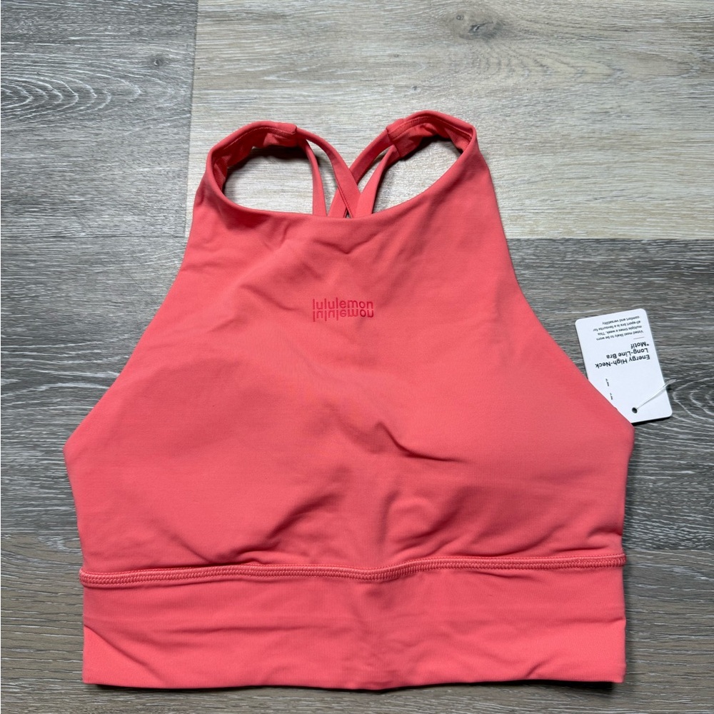 Lululemon Energy High-Neck Longline Bra - Raspberry Cream